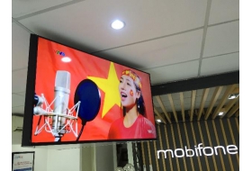 Dự án: Cung cấp và lắp đặt màn hình trình chiếu Samsung cho cửa hàng Mobifone KV8