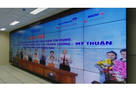 Cung cấp và triển khai Video Wall Trung Tâm điều hành Cao tốc Trung Lương - Mỹ Thuận- 4x8x55 Inches 
