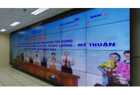 Cung cấp và triển khai Video Wall Trung Tâm điều hành Cao tốc Trung Lương - Mỹ Thuận- 4x8x55 Inches